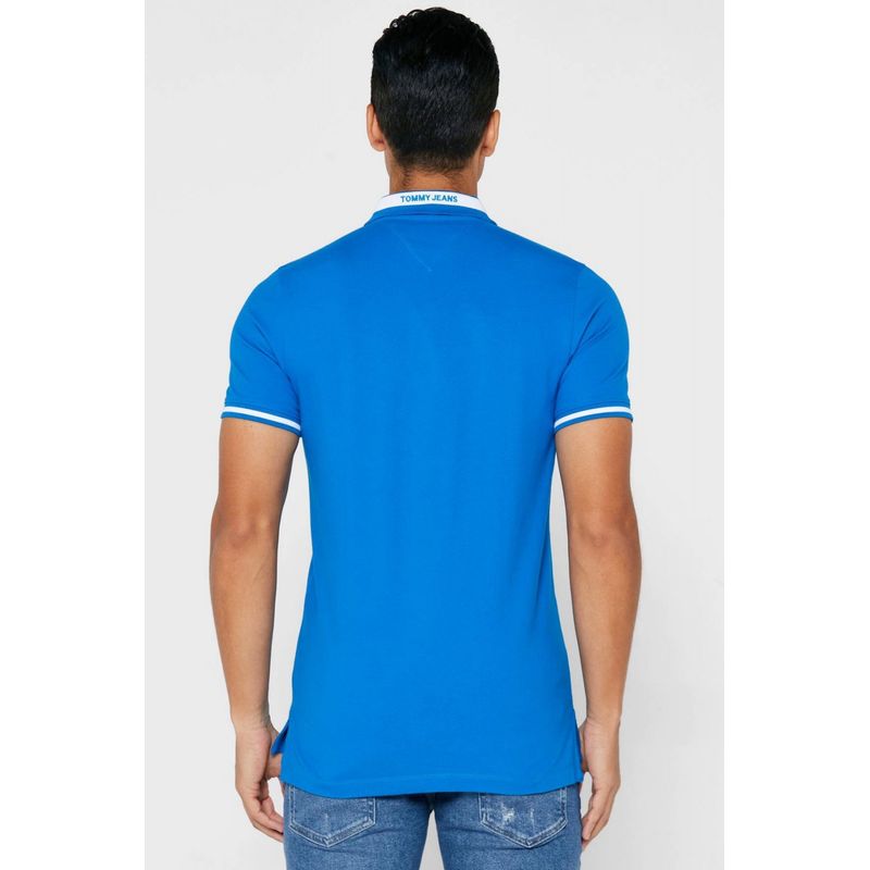 Fashion, accesorii si bijuterii - Barbati - Imbracaminte - Tricouri si bluze barbati - Tricou polo Barbati Tommy Jeans DM0DM12220 2XL INTL Albastru - Infinity.ro