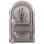 Casa si Gradina - Termice - Sobe, Seminee si accesorii - Accesorii seminee si sobe - Usa Semineu cu Geam Bamboo Nichelata, EvoTools, 555x345 mm - Infinity.ro