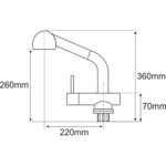 Casa si Gradina - Sanitare - Lavoar baie si accesorii - Baterii sanitare - Baterie bucatarie Evosanitary 4001, dus extractibil, monocomanda, cartus ceramic, racorduri - Infinity.ro