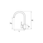 Casa si Gradina - Sanitare - Lavoar baie si accesorii - Baterii sanitare - Baterie bucatarie lebada tip U 4001 B - Infinity.ro