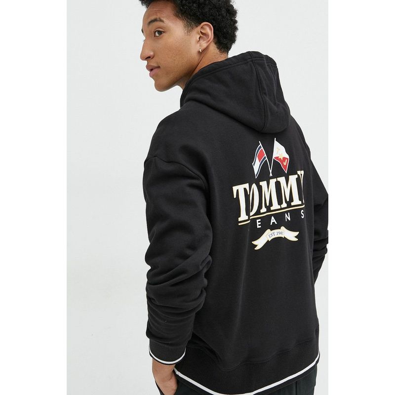 Fashion, accesorii si bijuterii - Barbati - Imbracaminte - Hanorace barbati - Hanorac barbati Tommy Jeans DM0DM15023 Negru  L INTL - Infinity.ro