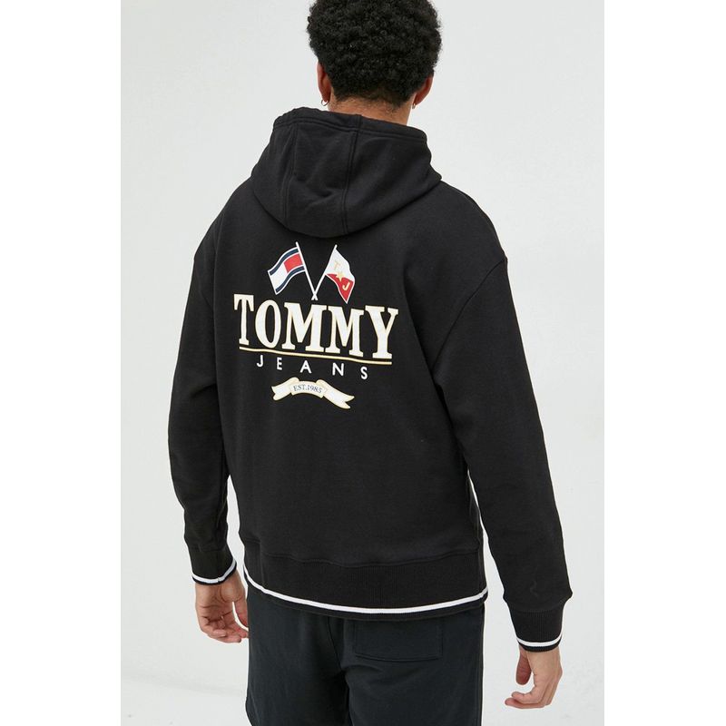 Fashion, accesorii si bijuterii - Barbati - Imbracaminte - Hanorace barbati - Hanorac barbati Tommy Jeans DM0DM15023 Negru  L INTL - Infinity.ro