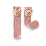 Fashion, accesorii si bijuterii - Copii - Lenjerie si pijamale copii - Sosete si dresuri copii - Sosete cu ursuleti atasati pentru copii Roz One-Size - Infinity.ro