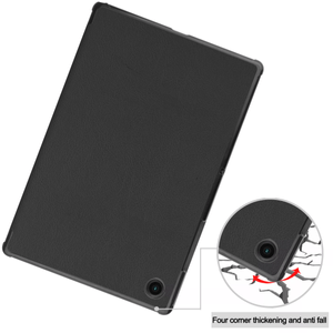 Husa de protectie tip carte, Felman's, pentru tableta Samsung Galaxy Tab A8 10.5 inch, SM-X200 / SM-X205, piele ecologica, Negru