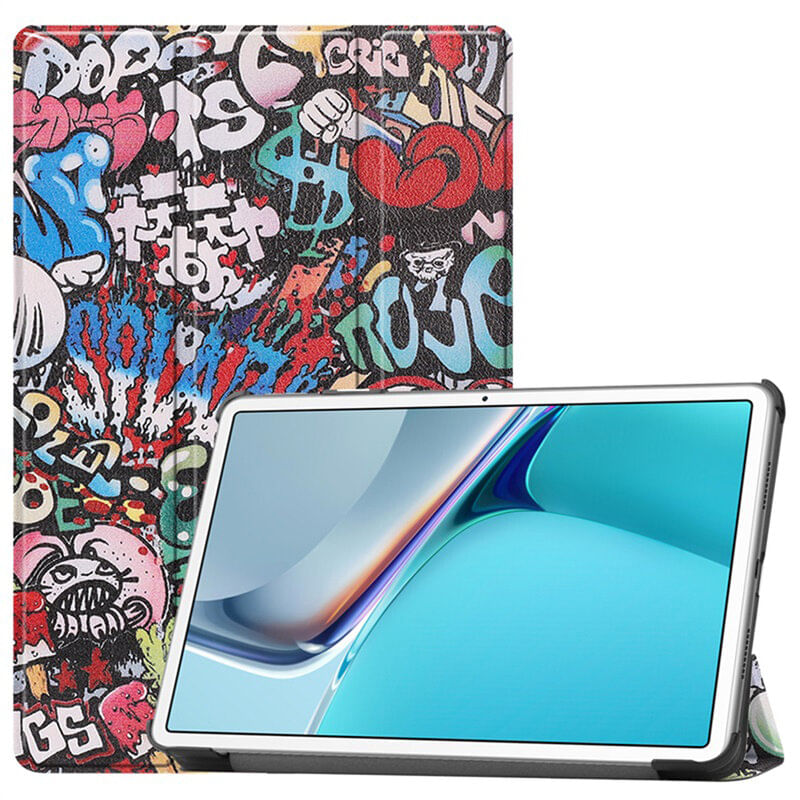 Laptop, Telefoane si Tablete - Tablete si accesorii tablete - Accesorii Tablete - Huse tablete - Husa Felman's flip pentru Huawei MatePad Pro 11 2022, cu design Grafitti in piele ecologica, cu multiple culori - Infinity.ro
