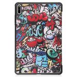 Laptop, Telefoane si Tablete - Tablete si accesorii tablete - Accesorii Tablete - Huse tablete - Husa Felman's flip pentru Huawei MatePad Pro 11 2022, cu design Grafitti in piele ecologica, cu multiple culori - Infinity.ro