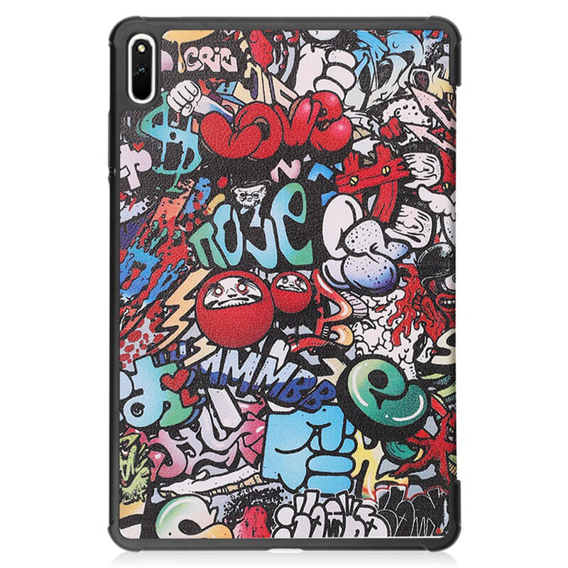 Laptop, Telefoane si Tablete - Tablete si accesorii tablete - Accesorii Tablete - Huse tablete - Husa Felman's flip pentru Huawei MatePad Pro 11 2022, cu design Grafitti in piele ecologica, cu multiple culori - Infinity.ro