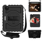 Laptop, Telefoane si Tablete - Tablete si accesorii tablete - Accesorii Tablete - Huse tablete - Husa neagra din silicon dur, iPad Air 4 2020 si iPad Pro 11 2018, curea atasabila, suport tableta - Infinity.ro