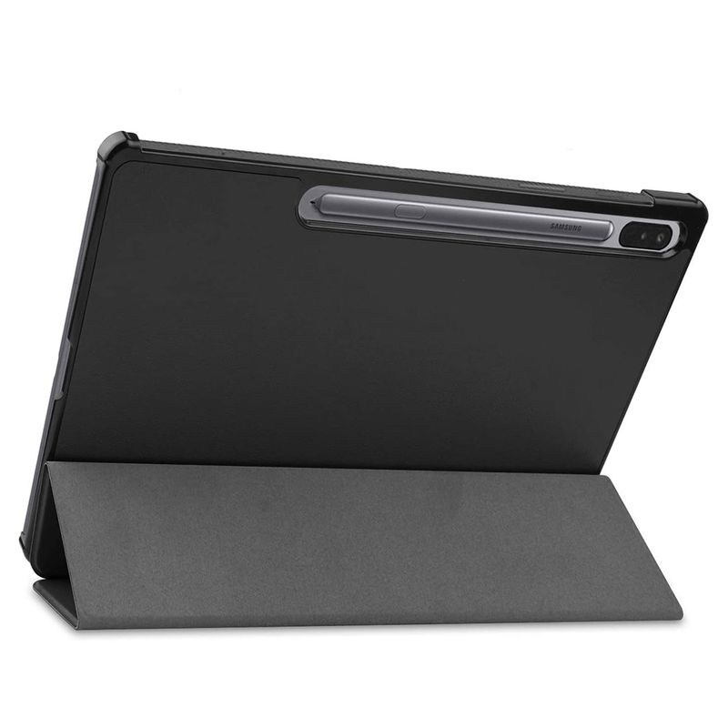 Laptop, Telefoane si Tablete - Tablete si accesorii tablete - Accesorii Tablete - Huse tablete - Husa tip carte, Samsung Galaxy Tab S7 FE 12.4'' T730/T736 2021, suport pentru smart pen, piele ecologica, Negru - Infinity.ro