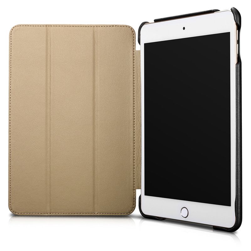 Laptop, Telefoane si Tablete - Tablete si accesorii tablete - Accesorii Tablete - Huse tablete - Husa Felman's Flip Cover pentru iPad Mini 5, piele naturala, culoarea neagra - Infinity.ro