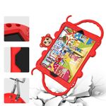 Laptop, Telefoane si Tablete - Tablete si accesorii tablete - Accesorii Tablete - Huse tablete - Husa Felman's de protectie siliconica cu curea atasabila si suport tableta pentru Apple iPad Air 1, Air 2, iPad Pro 9.7 inch si iPad 5 - Ros - Infinity.ro