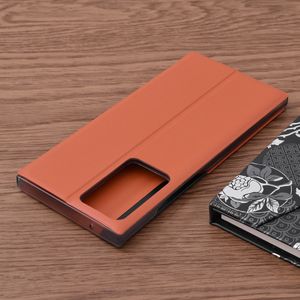 Carcasa de protectie compatibila cu Samsung Galaxy Note 20 Ultra 5G/Note 20 Ultra, Piele ecologica, Portocaliu