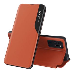 Carcasa de protectie compatibila cu Samsung Galaxy Note 20 Ultra 5G/Note 20 Ultra, Piele ecologica, Portocaliu