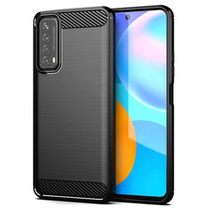 Husa de protectie compatibila cu Huawei P Smart 2021, PU, Negru