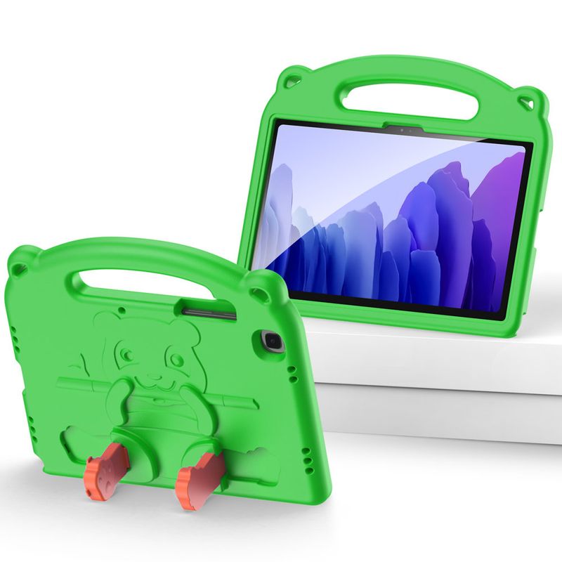 Laptop, Telefoane si Tablete - Tablete si accesorii tablete - Accesorii Tablete - Huse tablete - Husa de protectie Felman's, pentru Samsung Galaxy Tab A7 10.4 2020, model Panda, Verde - Infinity.ro