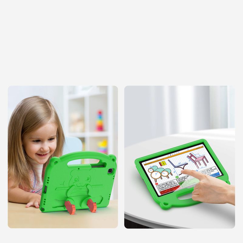 Laptop, Telefoane si Tablete - Tablete si accesorii tablete - Accesorii Tablete - Huse tablete - Husa de protectie Felman's, pentru Samsung Galaxy Tab A7 10.4 2020, model Panda, Verde - Infinity.ro