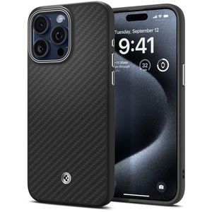 Husa compatibila cu iPhone 15 Pro, Perfect Grip, D65, Aramid, Matte Pitch Black