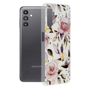 Husa de protectie compatibila cu Samsung Galaxy A13 5G/A04S, PU, Alb