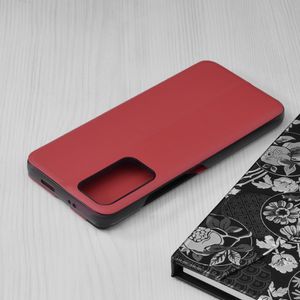 Husa de protectie compatibila cu Xiaomi Redmi Note 11, Piele ecologica, Rosu