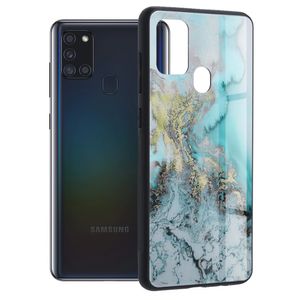 Husa de protectie compatibila cu Samsung Galaxy A21s, PC, Bleu