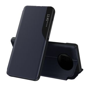 Carcasa de protectie compatibila cu Xiaomi Redmi Note 9T 5G, Piele ecologica, Albastru