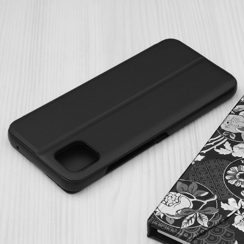 Laptop, Telefoane si Tablete - Telefoane mobile si accesorii - Accesorii Telefoane - Huse telefoane - Carcasa de protectie compatibila cu Samsung Galaxy A22 5G, Piele ecologica, Negru - Infinity.ro