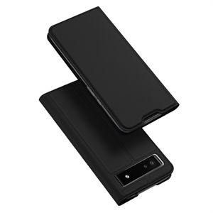 Husa de protectie compatibila cu Google Pixel 6a, Piele ecologica, Negru
