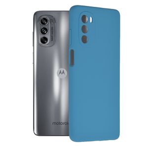 Husa de protectie compatibila cu Motorola Moto G62 5G, Soft Silicon, Albastru