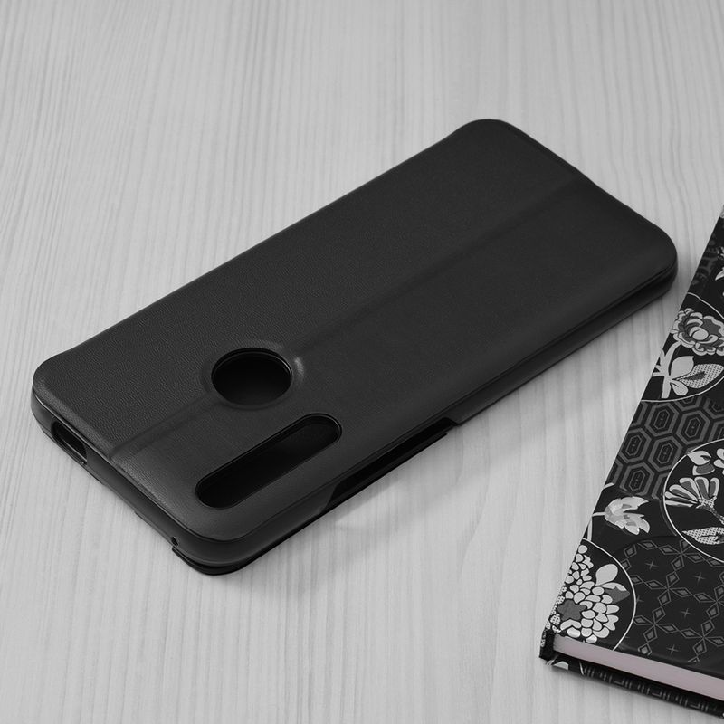 Laptop, Telefoane si Tablete/Telefoane mobile si accesorii/Accesorii Telefoane/Huse telefoane - Carcasa de protectie compatibila cu Huawei P Smart Z, Piele ecologica, Negru - Infinity.ro