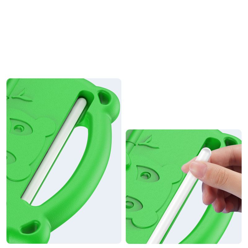 Laptop, Telefoane si Tablete - Tablete si accesorii tablete - Accesorii Tablete - Huse tablete - Husa Felman's de protectie din spuma pentru iPad Mini 6 2021 pentru copii, model Panda, Verde - Infinity.ro