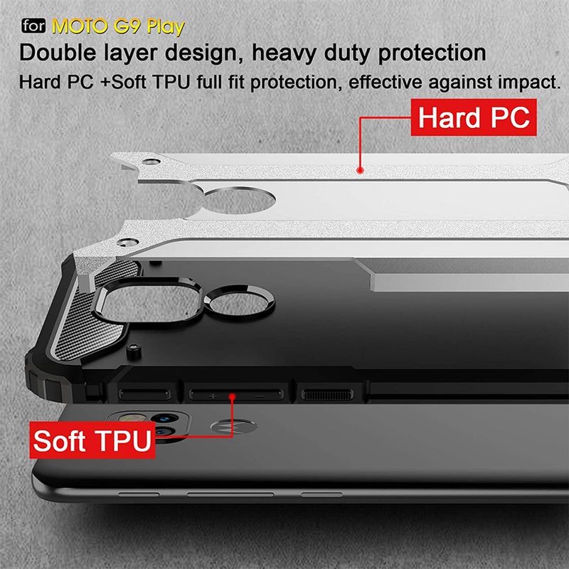 Laptop, Telefoane si Tablete - Telefoane mobile si accesorii - Accesorii Telefoane - Huse telefoane - Husa de protectie compatibila cu Motorola Moto E7 Plus/G9 Play, PC, Negru - Infinity.ro