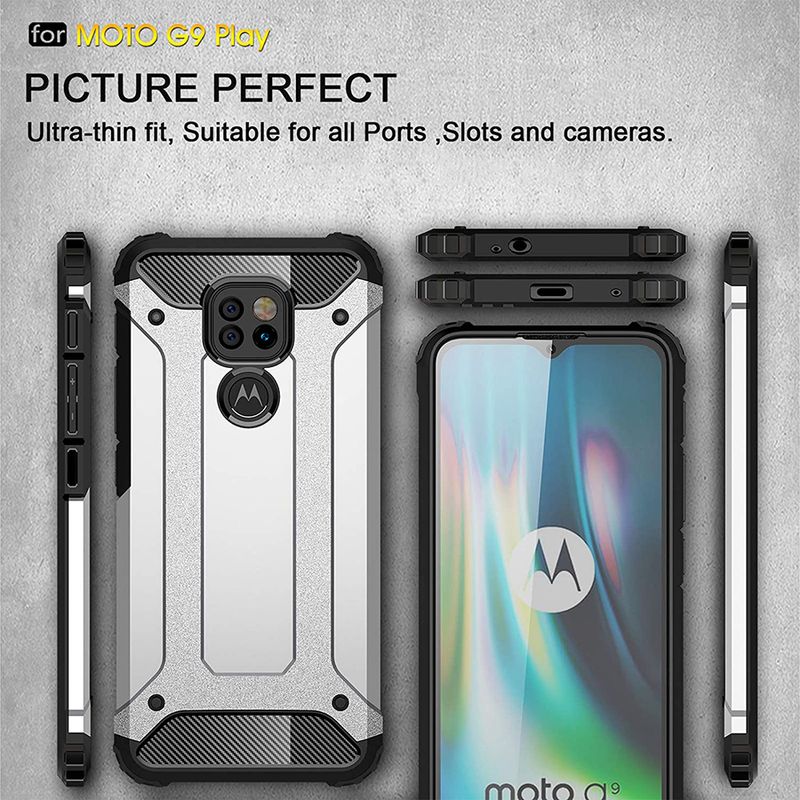 Laptop, Telefoane si Tablete - Telefoane mobile si accesorii - Accesorii Telefoane - Huse telefoane - Husa de protectie compatibila cu Motorola Moto E7 Plus/G9 Play, PC, Negru - Infinity.ro