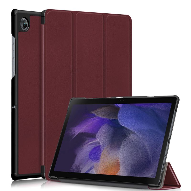 Laptop, Telefoane si Tablete - Tablete si accesorii tablete - Accesorii Tablete - Huse tablete - Husa Felman's tip carte eleganta pentru tableta Samsung Galaxy Tab A8 10.5 inch, SM-X200 / SM-X205, piele ecologica, culoare rosu aprins - Infinity.ro