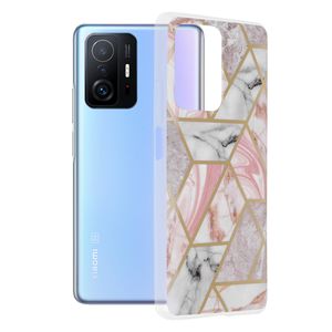 Husa de protectie compatibila cu Xiaomi 11T/Pro, PU, Roz