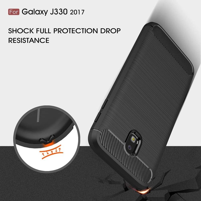Laptop, Telefoane si Tablete - Telefoane mobile si accesorii - Accesorii Telefoane - Huse telefoane - Husa de protectie compatibila cu Samsung Galaxy J3 2017 J330, Galaxy J3 Pro 2017, PU, Negru - Infinity.ro