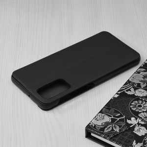 Husa de protectie compatibila cu Samsung Galaxy M52 5G, Piele ecologica, Negru