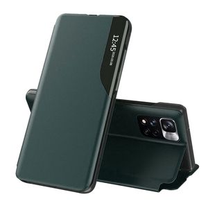 Carcasa de protectie compatibila cu  Xiaomi Redmi Note 11 Pro+ 5G, Piele ecologica, Verde