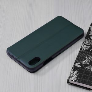 Carcasa de protectie compatibila cu iPhone XS Max, Piele ecologica, Verde