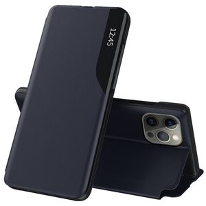 Carcasa de protectie compatibila cu iPhone 13 Pro Max, Piele ecologica, Albastru