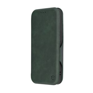 Husa de protectie compatibila cu iPhone 14 Pro, Piele ecologica, Verde