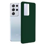 Laptop, Telefoane si Tablete - Telefoane mobile si accesorii - Accesorii Telefoane - Huse telefoane - Husa de protectie compatibila cu Samsung Galaxy S21 Ultra 5G, Soft Silicon, Verde - Infinity.ro