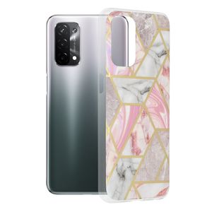 Husa de protectie compatibila cu Oppo A54 5G/A74 5G/OnePlus Nord N200 5G, PU, Roz