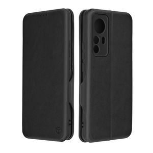 Husa de protectie compatibila cu Xiaomi 12T/Pro, Piele ecologica, Negru