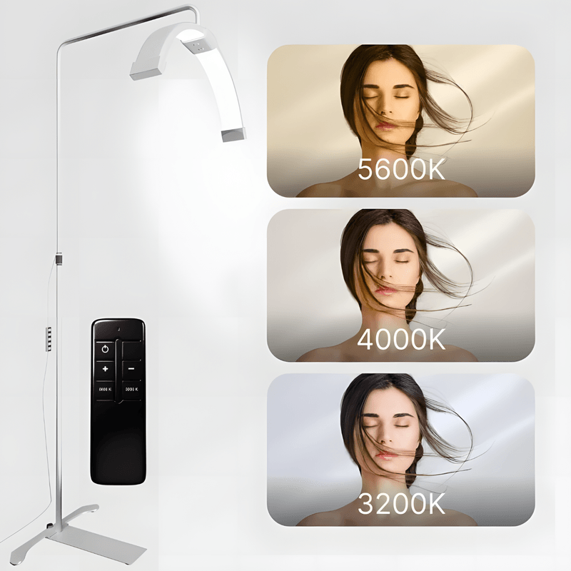 Casa si Gradina - Corpuri si surse de iluminat - Veioze si lampi - Lampi de veghe - Lampa Profesionala LED Semiluna, WellLuck, 36 W, Saloane Infrumusetare, Rotire 360°, Telecomanda,, Ajustabila, Alb - Infinity.ro