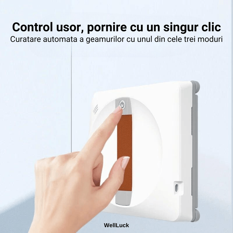 Electronice si Electrocasnice - Ingrijirea locuintei - Aspiratoare - Robot Curatare Geamuri Smart WellLuck, Senzor Detectie Geamuri, Anti-Cadere, Putere 2500Pa, WiFi, Aplicatie, Telecomanda - Infinity.ro