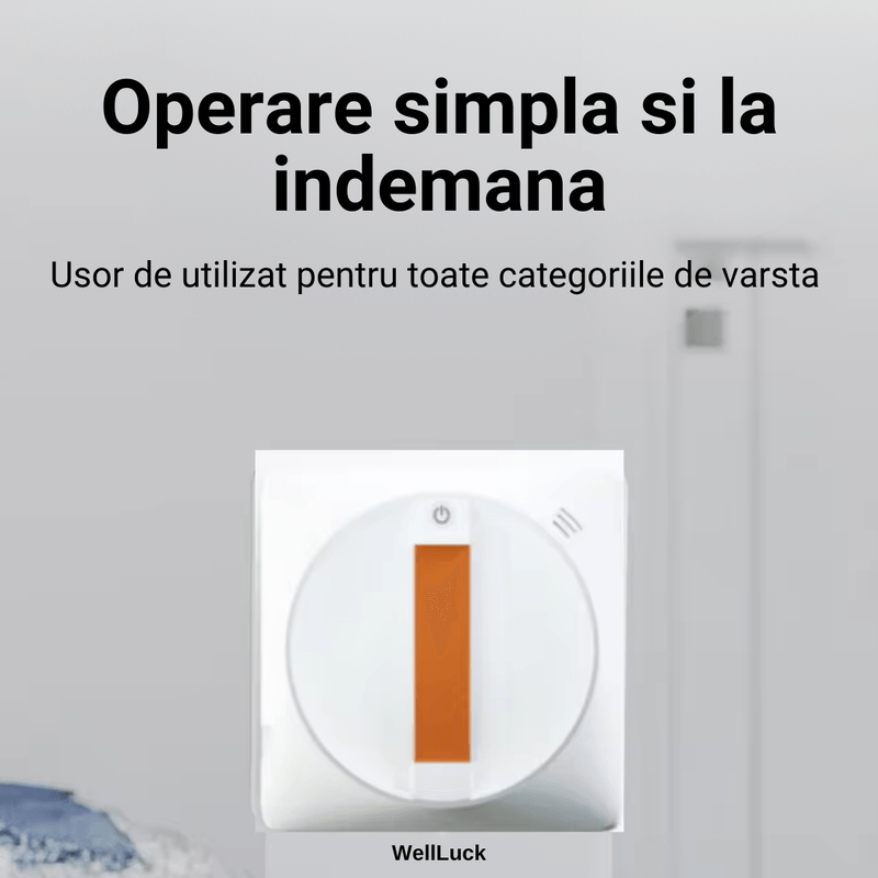 Electronice si Electrocasnice - Ingrijirea locuintei - Aspiratoare - Robot Curatare Geamuri Smart WellLuck, Senzor Detectie Geamuri, Anti-Cadere, Putere 2500Pa, WiFi, Aplicatie, Telecomanda - Infinity.ro