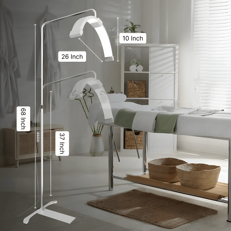 Casa si Gradina - Corpuri si surse de iluminat - Veioze si lampi - Lampi de veghe - Lampa Profesionala LED Semiluna, WellLuck, 36 W, Saloane Infrumusetare, Rotire 360°, Telecomanda,, Ajustabila, Alb - Infinity.ro