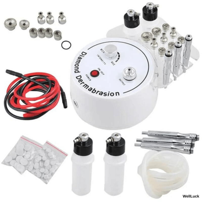 Ingrijire personala si Cosmetice - Aparate & accesorii ingrijire personala - Aparate cosmetice - Aparate intretinere si ingrijire corporala - Aparat Micro-Dermabraziune Profesional, WellLuck, Lifting Ten, Indepartare Puncte Negre, Vacuum, Pulverizare, Acnee,Alb - Infinity.ro