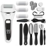 Ingrijire personala si Cosmetice - Aparate & accesorii ingrijire personala - Aparate cosmetice - Aparate pentru manichiura-pedichiura - Set Pila Electrica WellLuck, Curatare Talpi /Calcaie, Display Digital, Lanterna LED, Acumulator 1200 mAh, Incarcare USB - Infinity.ro