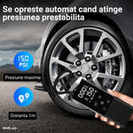 Casa si Gradina - Electrice - Echipamente electrice - Compresoare - Compresor Auto Portabil, Functie Aspirare,  WellLuck, Presiune 10.5 bar, Presetare Presiune , LED, Incarcare  USB - Infinity.ro